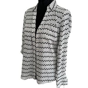 Candie's Geometric Button Down Blouse (Sz S)